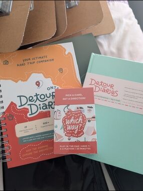 Road Trip Game & Journal Set - Mint and Coral